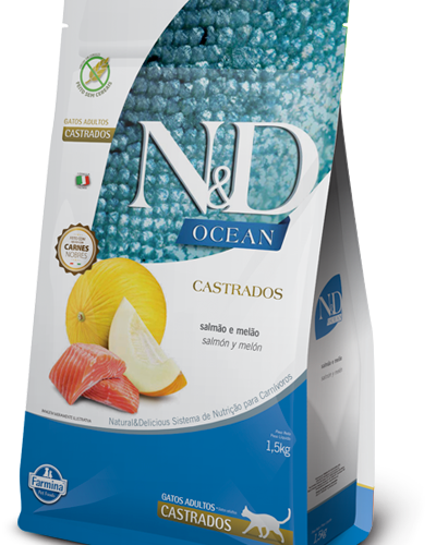 N&D Ocean Gato Adulto Castrado Salmon
